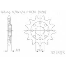 Reťazové koleso ESJOT RMZ 250 13- 13 zubov