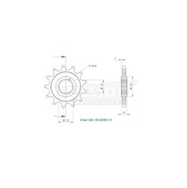 Reťazové koleso ESJOT TM 250/350 2T 13 Zuby