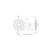 Reťazové koleso ESJOT TM 250/350 2T 13 Zuby