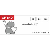 brzdové doštičky GF 840 AD MTB MAGURA (bez pružinky, pierka, závlačky)