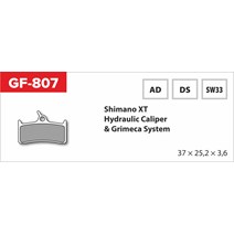 Brzdové doštičky GF 807 DS MTB SHIMANO (NO SPRING, SPRING, ROZDIELY)