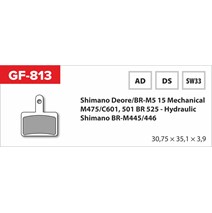 GF Brzdové doštičky 813 DS MTB Shimano (bez pružiny, pružiny, korenie)