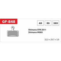 brzdové doštičky GF 848 AD MTB SHIMANO (bez pružinky, pierka, závlačky)