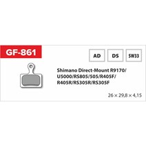 brzdové doštičky GF 861 AD MTB SHIMANO (bez pružiny, pierka, závlačky)