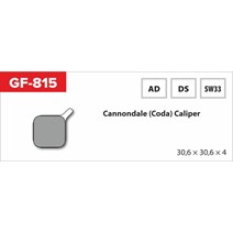 Brzdové doštičky GF 815 AD MTB Cannondalale (bez ozubení, perie, perá)