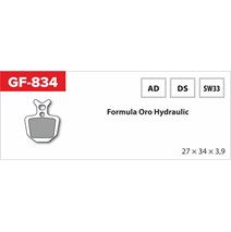 Brzdové doštičky GF 834 AD MTB Formula (No Spring, Spring, Spallers)