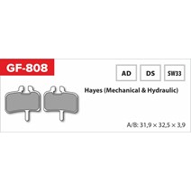 Brzdové doštičky GF 808 AD MTB Hayes (s pružinou)