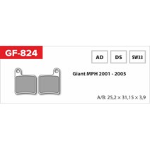 GF Brzdové doštičky 824 SW MTB Giant (No Spring, Sleep, Pins)