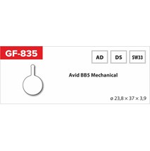 Brzdové doštičky GF 835 DS MTB AVID (s pružinou)