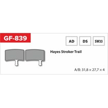 brzdové doštičky GF 839 AD MTB HAYES (s pružinkou)