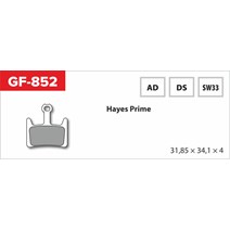 brzdové doštičky GF 852 AD MTB HAYES (bez pružiny, pierka, závlačky)