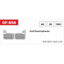 brzdové doštičky GF 856 AD MTB AVID (bez pružiny, pierka, závlačky)