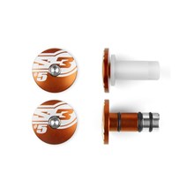 koncovky riadidiel 14mm oranž