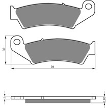 Brzdové platne GoldFren 041 AD