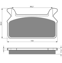 Brzdové platne GoldFren 063 AD