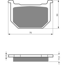 Brzdové platne GoldFren 075 AD