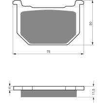 Brzdové platne GoldFren 075 AD