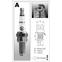 BRISK AR12C Zapaľovacia sviečka 