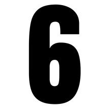 čísla malé čierne FIM  15 CM 6/9