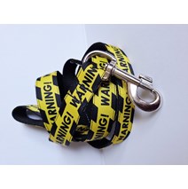vodítko pre psov - Výstražné dĺžka 1,5 m/šírka 25 mm žltá/čierna