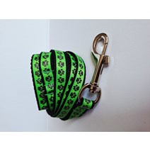 vodítko pre psov - Paws dĺžka 1,5 m/šírka 15 mm zelená