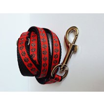 vodítko pre psov - Paws dĺžka 1,5 m/šírka 15 mm červená